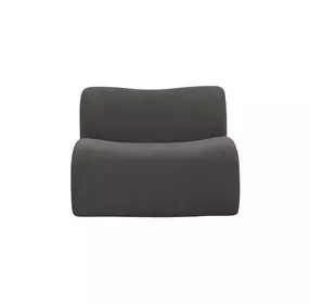 Zenith Charcoal Gray Upcycled Fabric Armless Chair