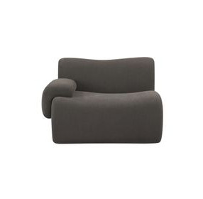 Zenith Charcoal Gray Upcycled Fabric LAF Corner Chair