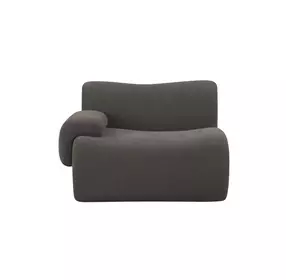Zenith Charcoal Gray Upcycled Fabric LAF Corner Chair