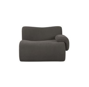 Zenith Charcoal Gray Upcycled Fabric RAF Corner Chair