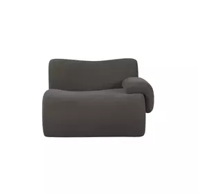 Zenith Charcoal Gray Upcycled Fabric RAF Corner Chair