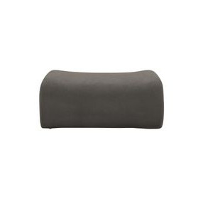 Zenith Charcoal Gray Upcycled Fabric Ottoman