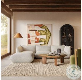 Arezza Stone White Basketweave Modular Sectional