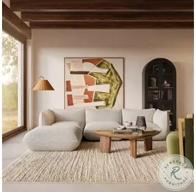 Arezza Stone White Basketweave Modular Sectional