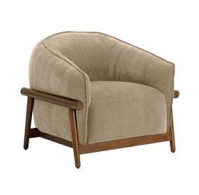 Piedmont Taupe Upcycled Chenille Accent Chair