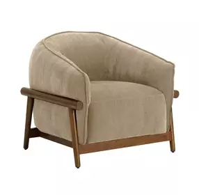 Piedmont Taupe Upcycled Chenille Accent Chair