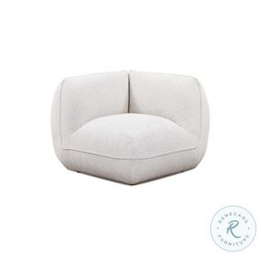 Arezza Stone White Basketweave Corner Chair