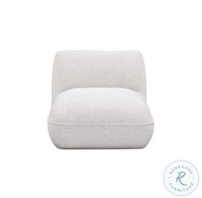 Arezza Stone White Basketweave Armless Chair