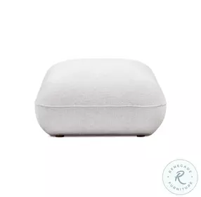Arezza Stone White Basketweave Ottoman