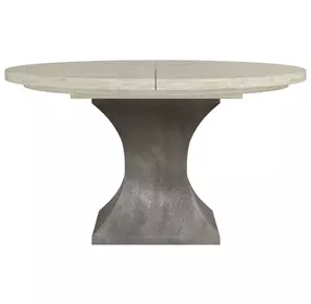 Cotiere Cream Linen and Sanded Bronze 50" Round Dining Table
