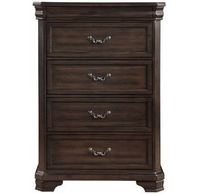 Lyndhurst Walnut 5 Drawer Chest
