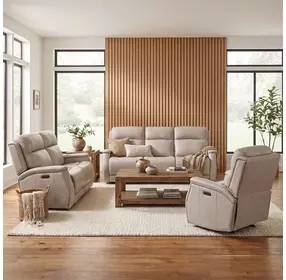 Selene Sahara Ash Leather Zero Gravity Power Reclining Living Room Set With Power Headrest
