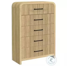 Woodridge Natural 5 Drawer Chest