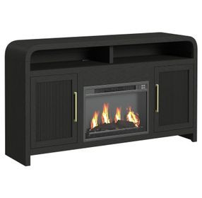 Woodridge Black Fireplace Cabinet