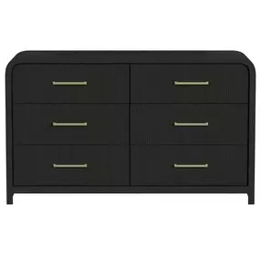 Woodridge Black 6 Drawer Dresser