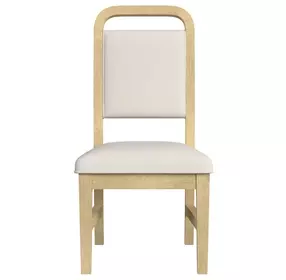 Woodridge White and Brown Upholstered Dining Side Chair Set of 2
