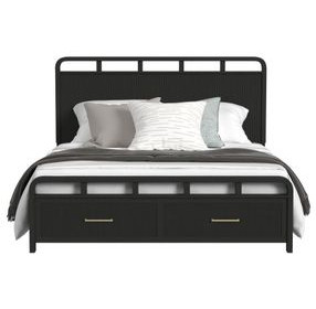 Woodridge Black King Storage Bed