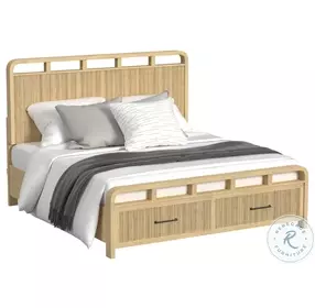 Woodridge Natural King Storage Panel Bed