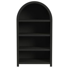 Woodridge Black Open Bookcase with 4 Shelves
