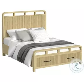 Woodridge Natural Queen Storage Panel Bed