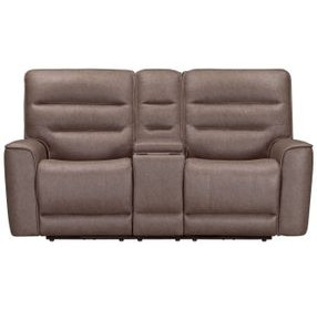 Lawson Sydney Brunette 76" Zero Gravity Power Reclining Loveseat with Console and USB Charging