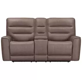 Lawmere Sydney Brunette 76" Zero Gravity Power Reclining Loveseat with Console and USB Charging