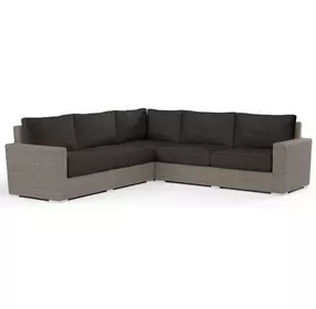 Coronado Spectrum Carbon 3 Piece Outdoor Modular Sectional with Self Welt