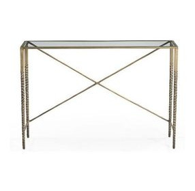 Artifacts Bronze Rectangular Glass Top Madou Console Table