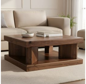 Sequoia Walnut Square Coffee Table