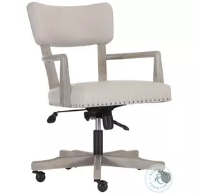 Touhy Cream And Pewter Office Arm Chair
