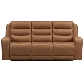 Napa Wrangler Clay Leather 86" Triple Reclining Sofa