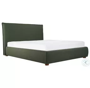 Luzon Deep Forest King Upholstered Panel Bed