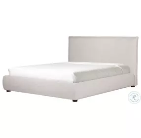 Luzon Light Gray King Upholstered Platform Bed