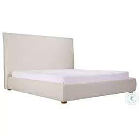 Luzon Wheat Upholstered Tall Queen Platform Bed