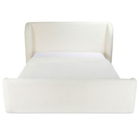 Sophia Cream Queen Upholstered Storage Platform Bed
