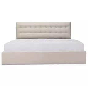 Sebastion Cream King Upholstered Storage Platform Bed