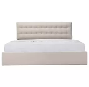 Sebastion Cream Queen Upholstered Storage Platform Bed
