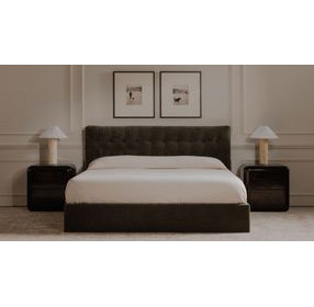 Sebastion Green Upholstered Storage Platform Bedroom Set