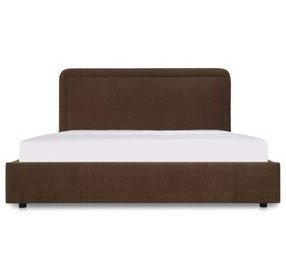 Simon Brown Queen Upholstered Storage Platform Bed