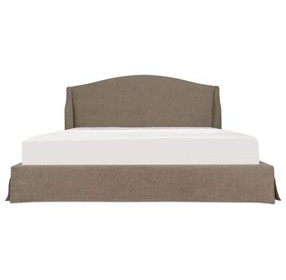 Weston Brown King Upholstered Storage Platform Bed