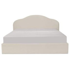 Maggie Cream Queen Upholstered Storage Platform Bed