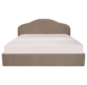 Maggie Taupe Queen Upholstered Storage Platform Bed