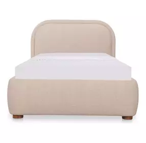 Colin Light Brown Twin Upholstered Panel Bed