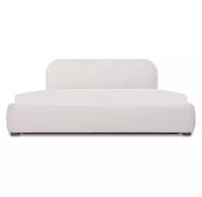 Colin Oatmeal and Brown King Upholstered Storage Panel Bed