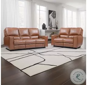 Rockford Verona Saddle Leather Power Reclining Living Room Set