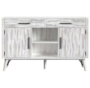 Westwood Rustic White 4 Door Buffet with LED