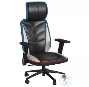 Salzburg Black And Khaki Adjustable Gaming Chair With LED Light