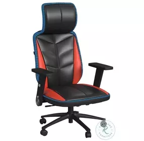Salzburg Black And Red Adjustable Gaming Chair With LED Light