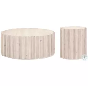 Roma White Wash Pine Occasional Table Set