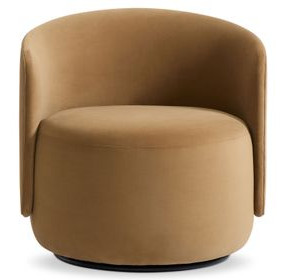 Crosby Tan Upholstered Swivel Chair